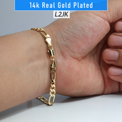 6MM / 8” Figaro Bracelet – Slim Fit, Clean Timeless Design