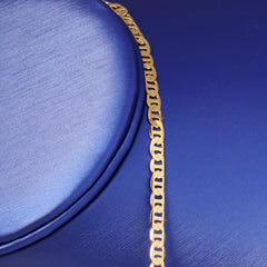 Mariner 4mm Gold Link Choker Chain 20" / 14K Gold Plated