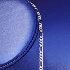 3mm Figaro Link Choker Chain 20" / 925 Silver Plated