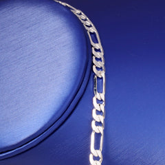 6mm Figaro Link Choker Chain 20" / 925 Silver Plated