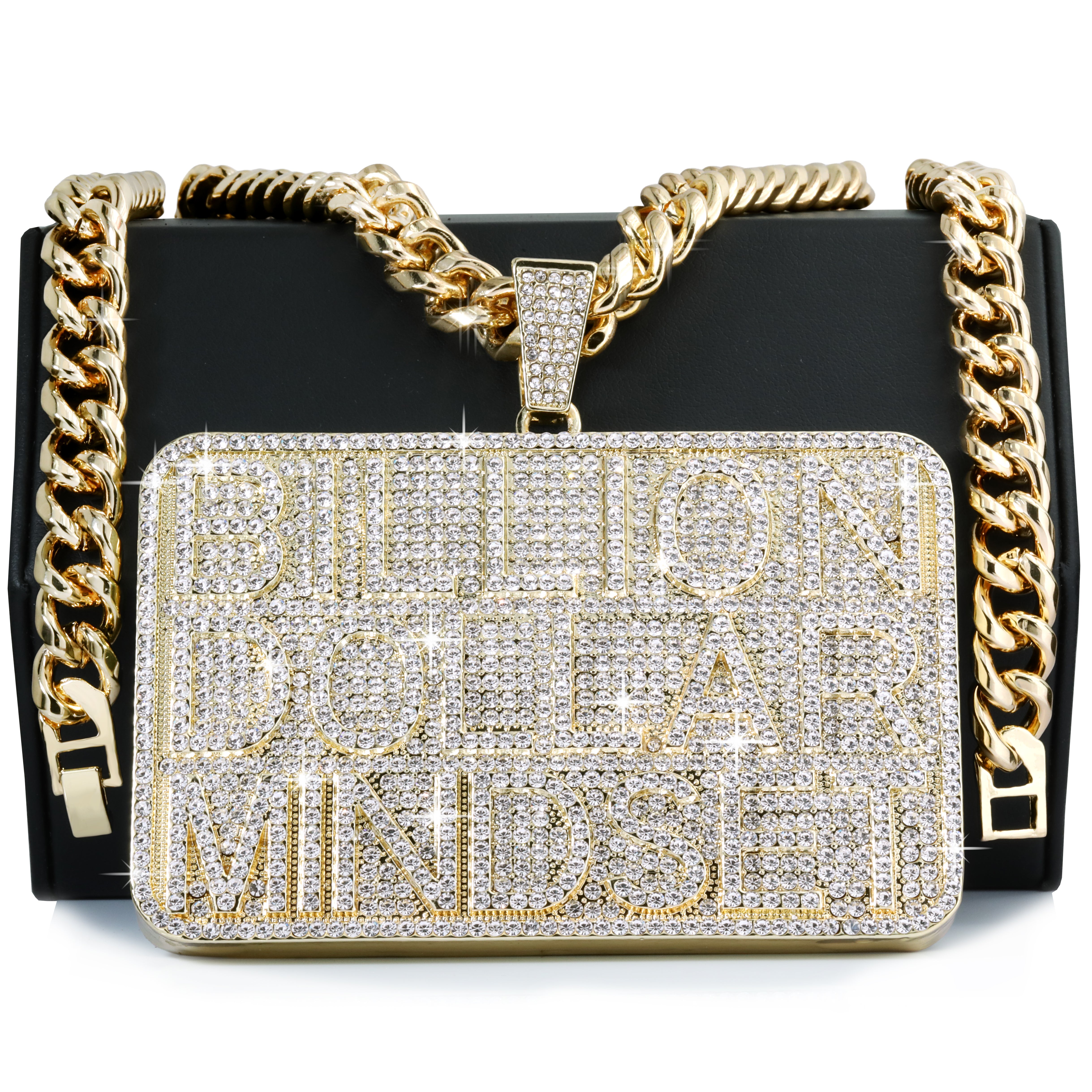 Huge XL - Billion Dollar Bar Fully Iced | Curb Cuban Necklace Gold Plated