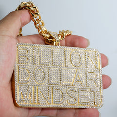 Huge XL - Billion Dollar Bar Fully Iced | Curb Cuban Necklace Gold Plated