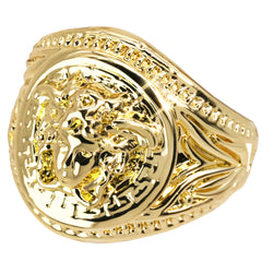 18k Gold Lady Greek Ring Plated