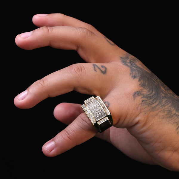 Hip Hop Rectangular Pimp Ring Collection | BlingKingStar