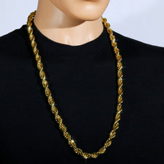 10mm/30" Thick Gold Rope Chain Gold Silver Black Rosegold