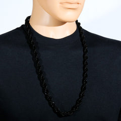 10mm/30" Thick Gold Rope Chain Gold Silver Black Rosegold