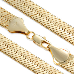 24" Herringbone Necklace 4mm-11mm