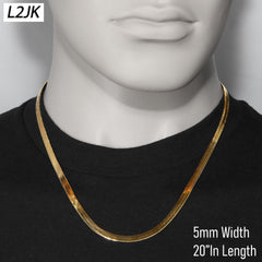 20" Herringbone Necklace 4mm-11mm (Copy)