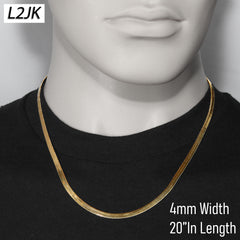 20" Herringbone Necklace 4mm-11mm (Copy)