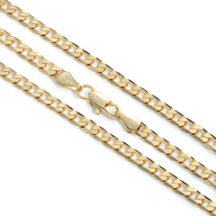 4mm 24" Flat Cuban Chain Necklace