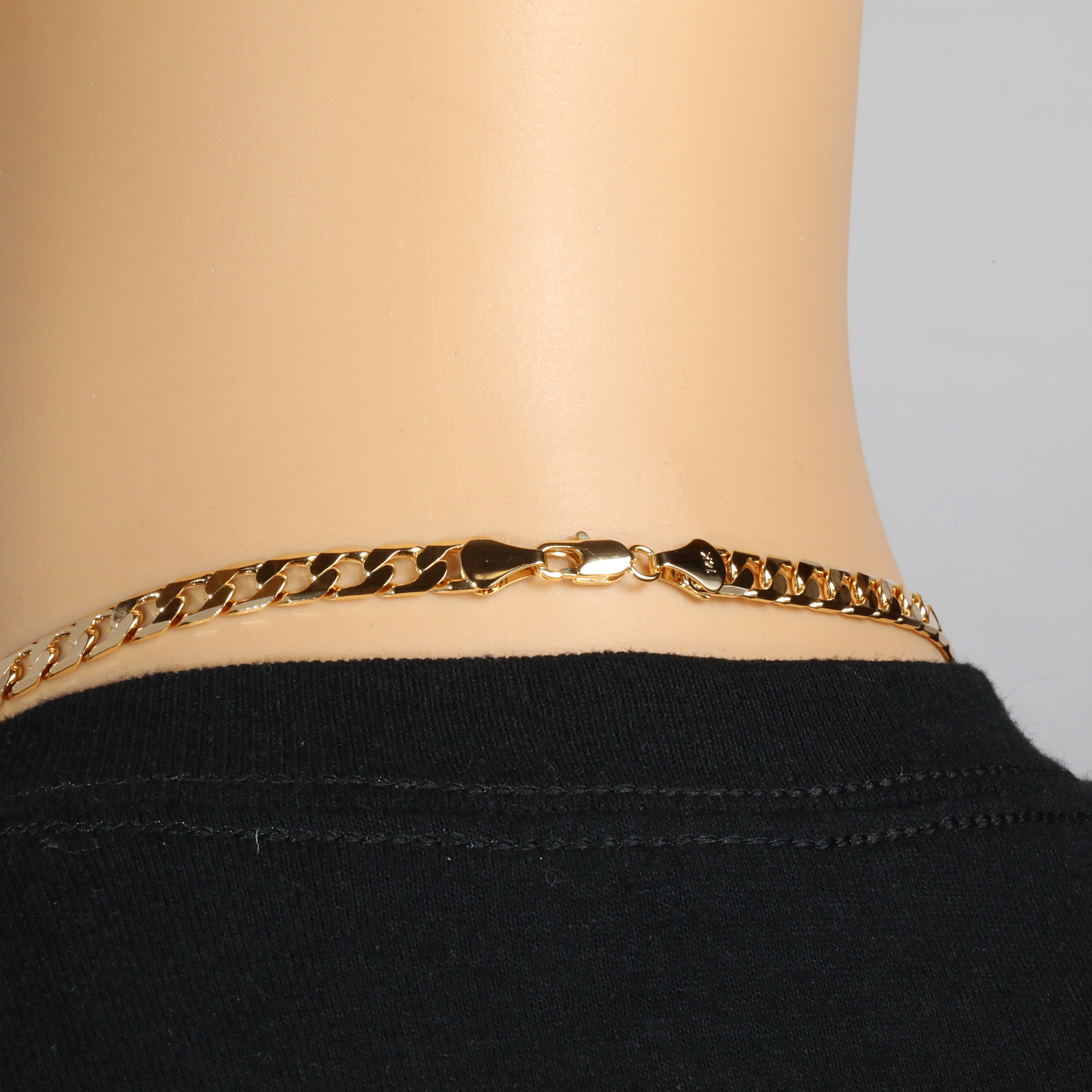 7mm 24" Flat Cuban Chain Necklace