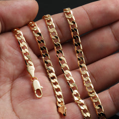 5mm 24" Flat Cuban Chain Necklace