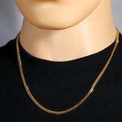 4 mm 20" 24" 30" Slim Cuban Chain Necklace