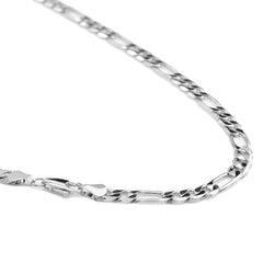 Figaro Link Choker Chain 18" Inches 5mm / 925 Silver Plated