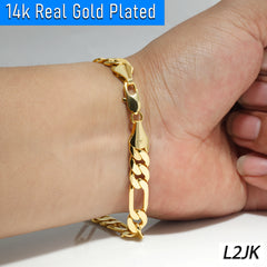 9MM / 9” Figaro Bracelet – Medium Fit-Bold, clean, and timeless