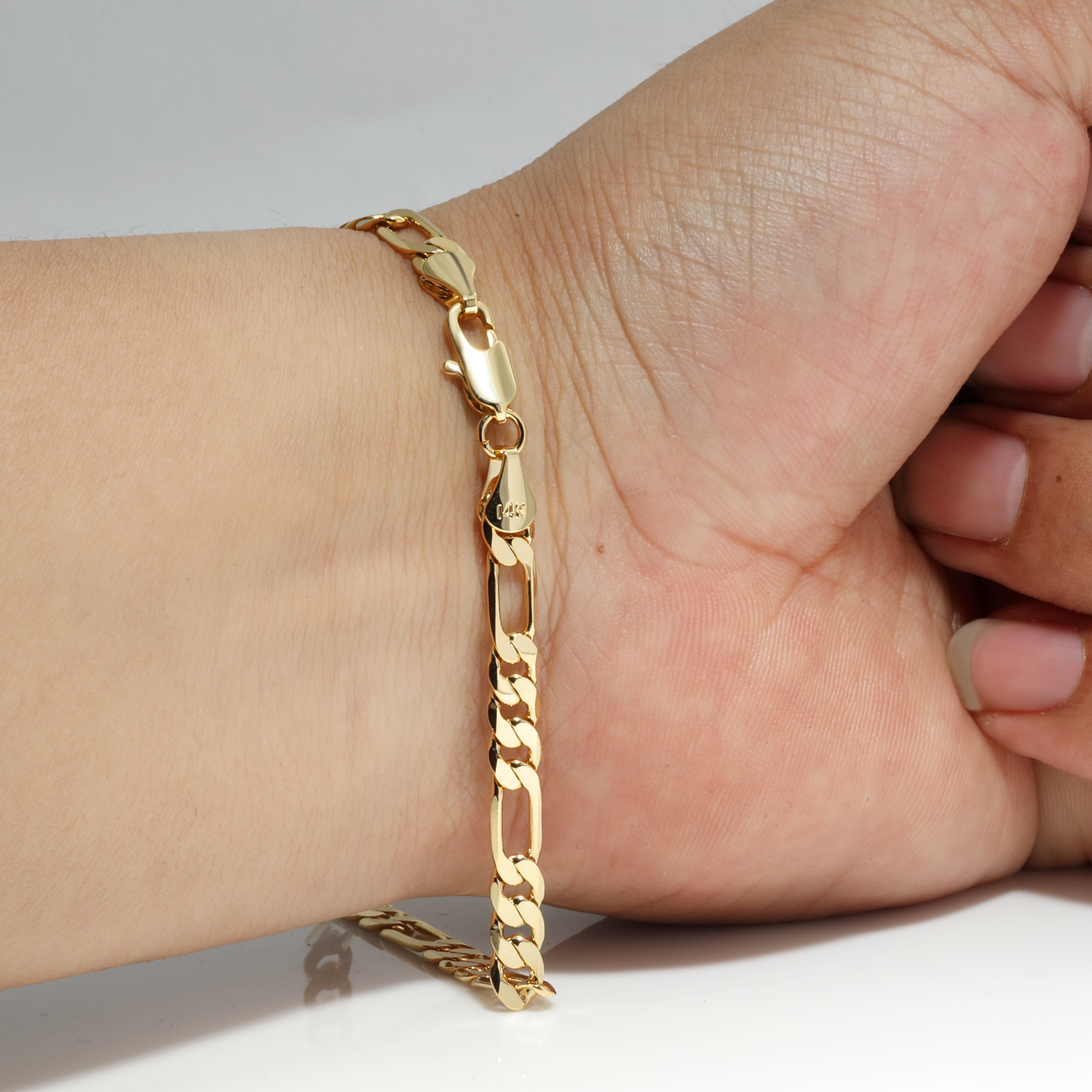 5MM / 8” Figaro Bracelet – Slim Fit, Clean Timeless Design