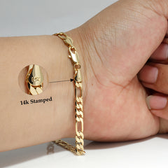 5MM / 8” Figaro Bracelet – Slim Fit, Clean Timeless Design