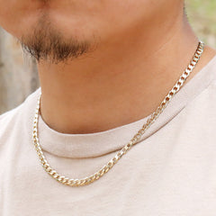 Cuban Link Choker Chain 18" Inches 5mm / 14K Gold Plated