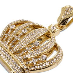 King Crown Fully Iced | 14K Rope Necklace Gold Plated 10mm