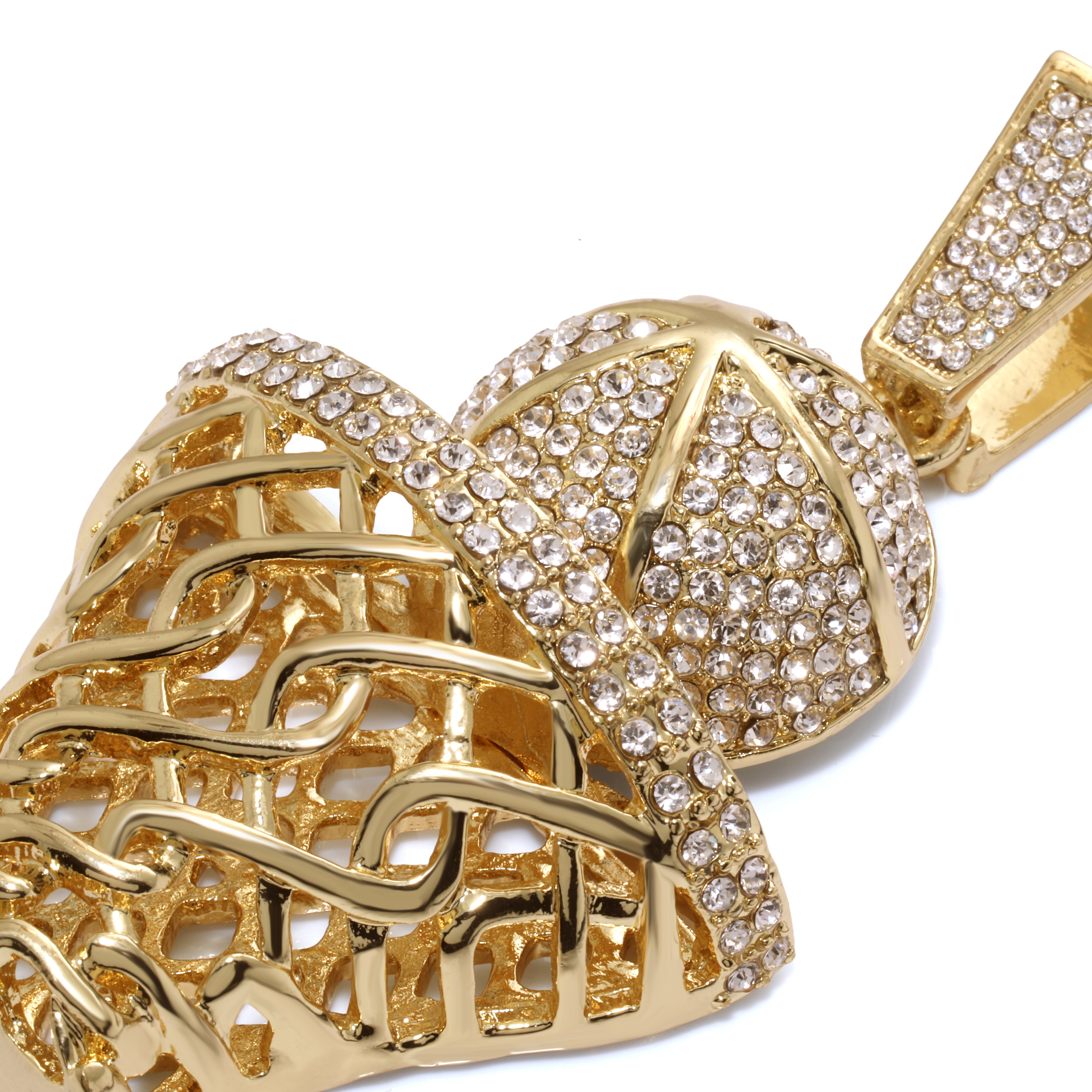 Basketball Hoop Fully Iced | 14K Rope Necklace Gold Plated 10mm