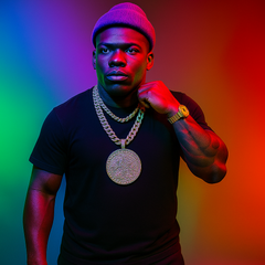 XXL Big #23 Pendant & Iced Cuban Chain – 16mm 18"-30" Gold Hip Hop Jewelry
