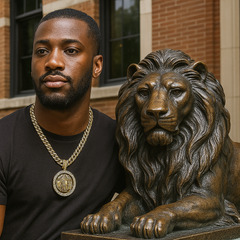 Lion Face Pendant & Iced Cuban Chain | Men's Hip Hop Jewelry 18-24"