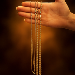 Gold Rope Chain 24" China