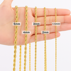 Gold Rope Chain 24" China