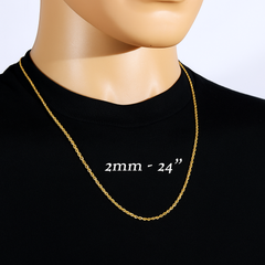 Gold Rope Chain 24" China