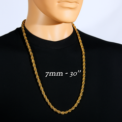 Gold Rope Chain 30" China 2-9mm