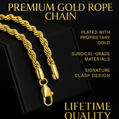 Gold Rope Chain 30" China 2-9mm