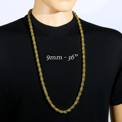 Gold Rope Chain 36" China 2-9mm (Copy)