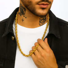 10mm/30" Thick Gold Rope Chain Gold Silver Black Rosegold