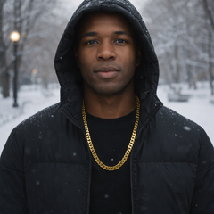 Men's Solid Curb Chain Necklace 6mm 8mm 10mm 30"