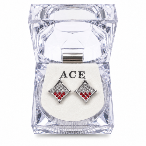 Hip Hop M Square Stud Earrings – AAA+ CZ Mounted Silver-Clear-Red Iced Out Earrings for Men & Women | Fashion Jewelry (Copy)