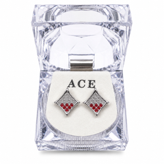 Hip Hop M Square Stud Earrings – AAA+ CZ Mounted Silver-Clear-Red Iced Out Earrings for Men & Women | Fashion Jewelry (Copy)