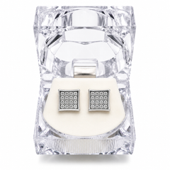 Hip Hop M Square Stud Earrings – AAA+ CZ Mounted Silver-Clear Iced Out Earrings for Men & Women | Fashion Jewelry (Copy) (Copy) (Copy)
