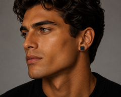 Hip Hop M Square Stud Earrings – AAA+ CZ Mounted Black-Black Iced Out Earrings for Men & Women | Fashion Jewelry (Copy) (Copy) (Copy) (Copy)