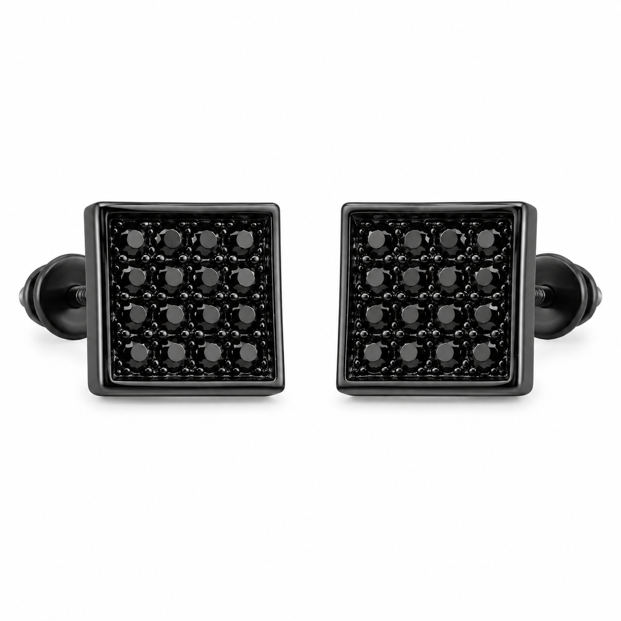Hip Hop M Square Stud Earrings – AAA+ CZ Mounted Black-Black Iced Out Earrings for Men & Women | Fashion Jewelry (Copy) (Copy) (Copy) (Copy)