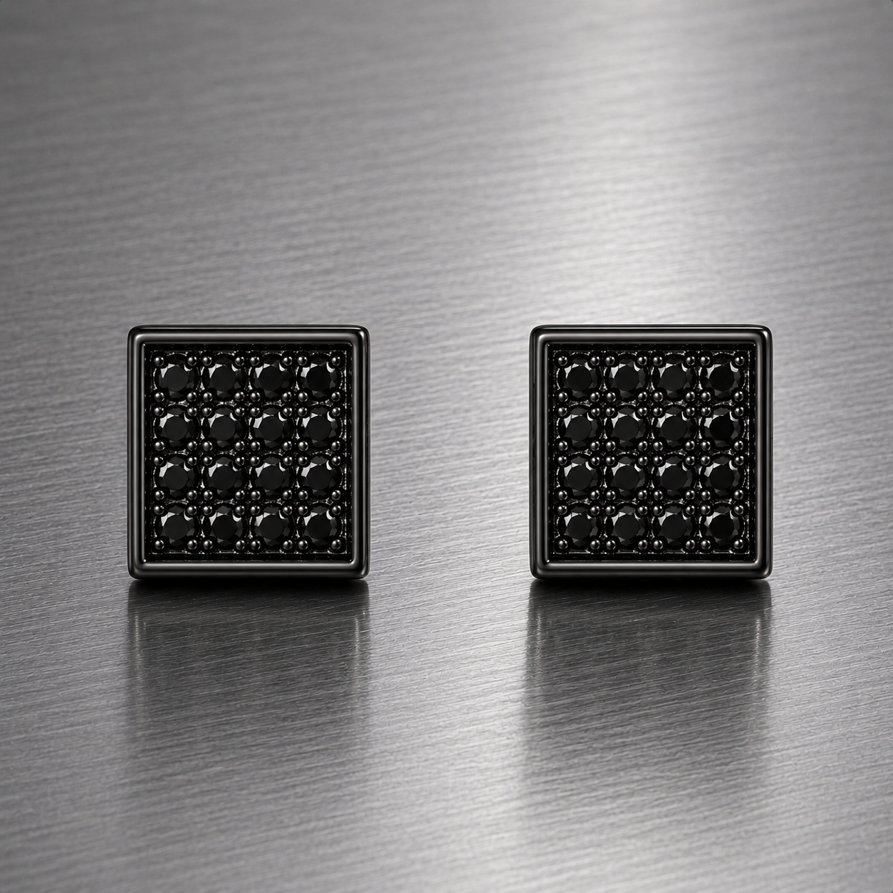 Hip Hop M Square Stud Earrings – AAA+ CZ Mounted Black-Black Iced Out Earrings for Men & Women | Fashion Jewelry (Copy) (Copy) (Copy) (Copy)