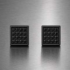 Hip Hop M Square Stud Earrings – AAA+ CZ Mounted Black-Black Iced Out Earrings for Men & Women | Fashion Jewelry (Copy) (Copy) (Copy) (Copy)