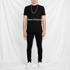 Men's Solid Concave Chain Necklace 5mm-10mm 30" IN.