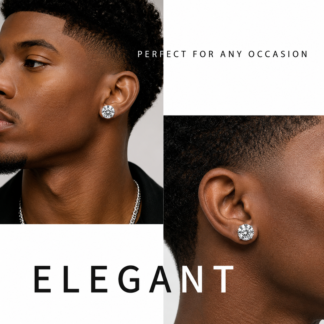 72 Pairs Stainless Steel ROUND CZ Stud Earrings Set | Hypoallergenic 316L Surgical Steel | 7MM & 9MM Cubic Zirconia Earrings for Men & Women
