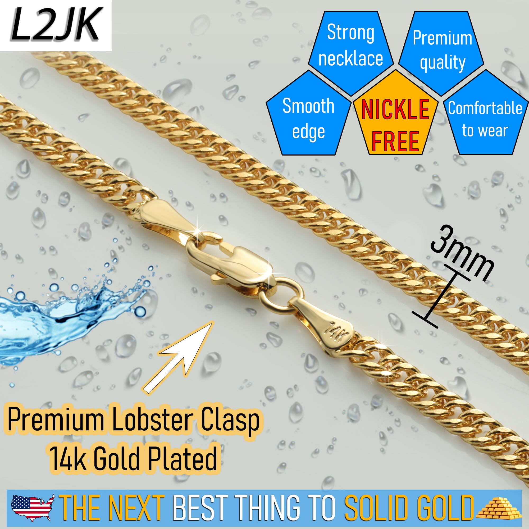 30" Cascade Cuban Chain Necklace