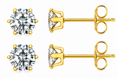 72 Pairs GOLD CZ Stud Earrings Set | Hypoallergenic 316L Surgical Steel | 7MM & 9MM Cubic Zirconia Earrings for Men & Women (Copy)