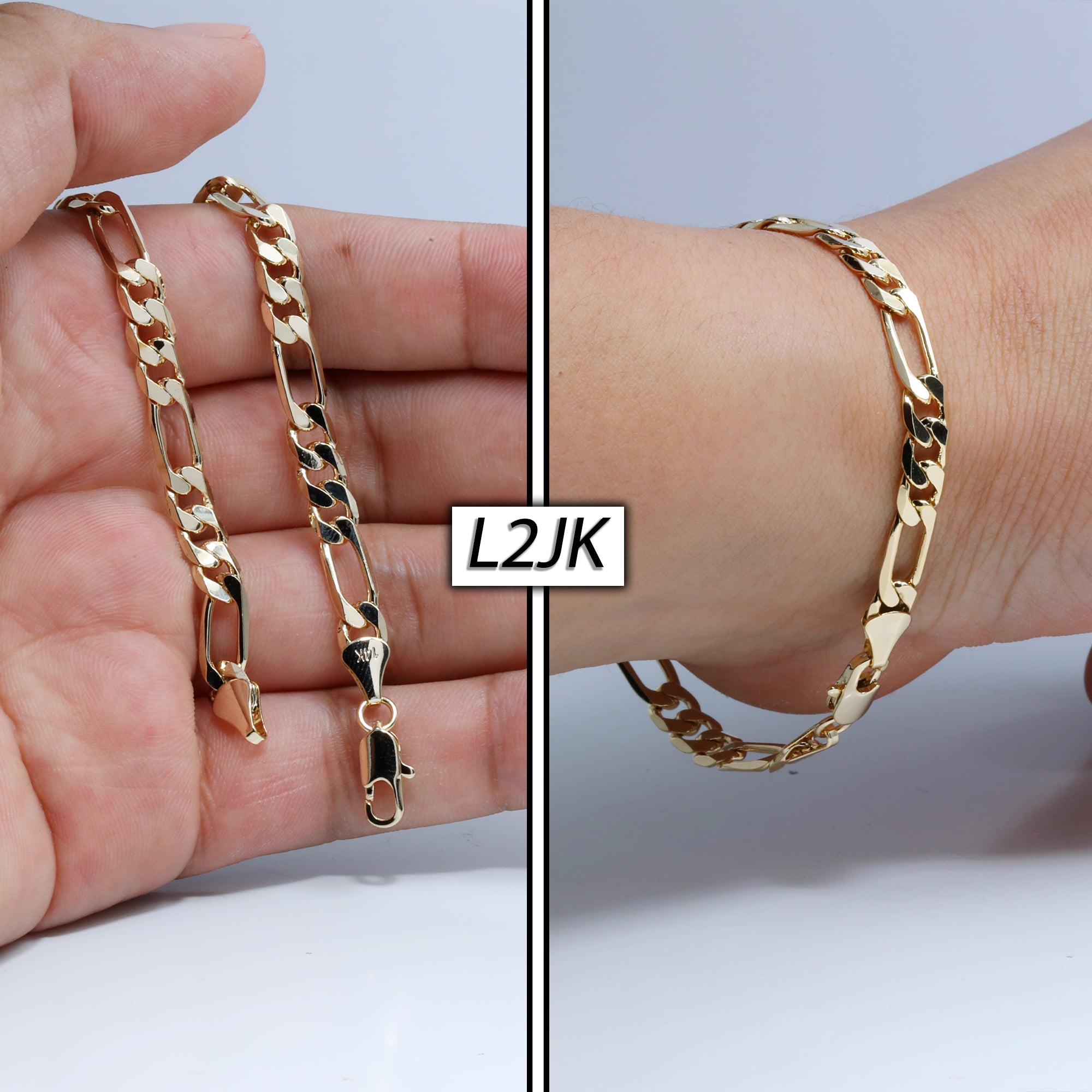 6MM / 8” Figaro Bracelet – Slim Fit, Clean Timeless Design