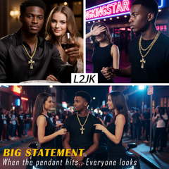 Jesus Clover Cross Fully Iced | 14K Rope Necklace Gold Plated 10mm