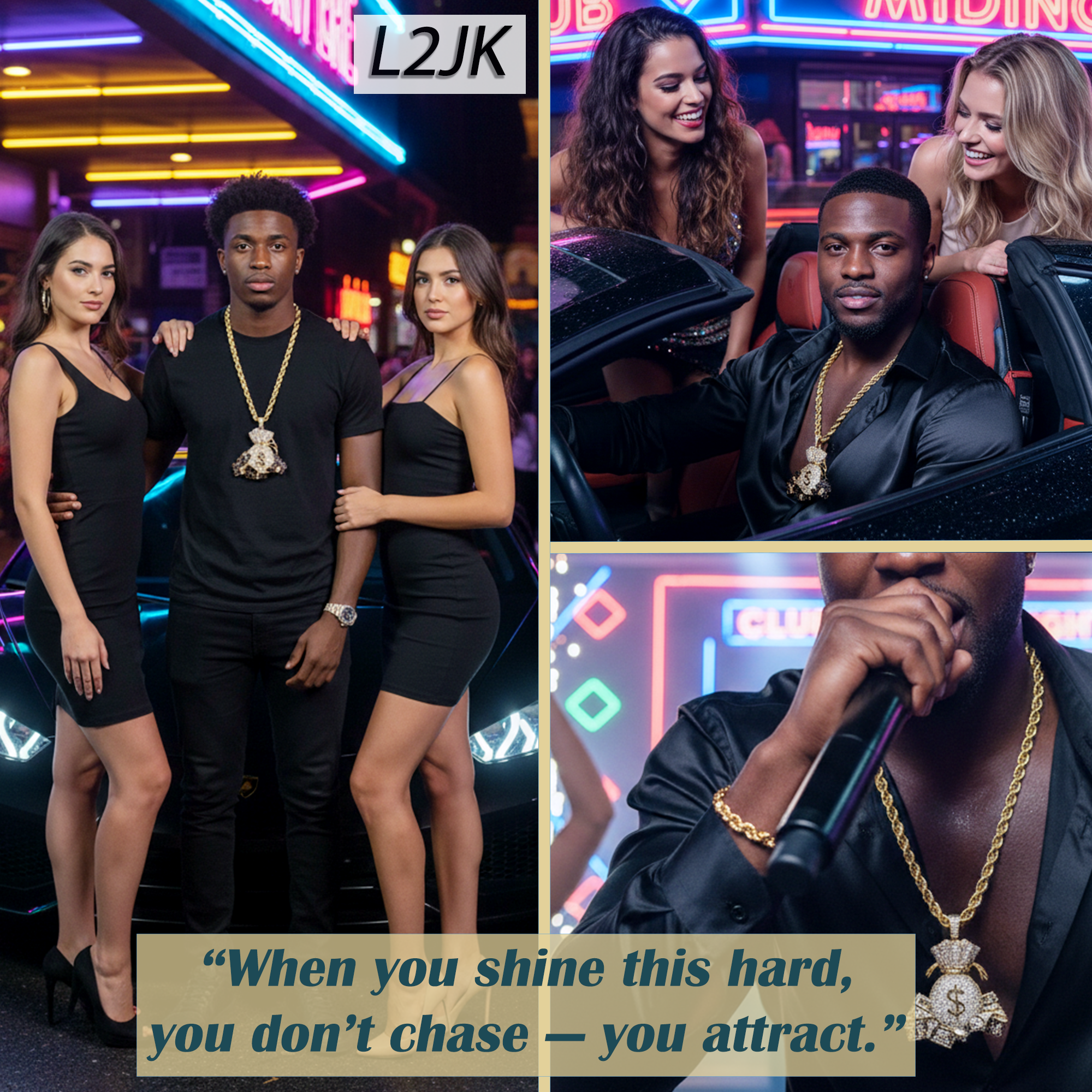 Huge Extra Large "Money Bag" Fully Iced & Rope Chain 14k Gold Plated