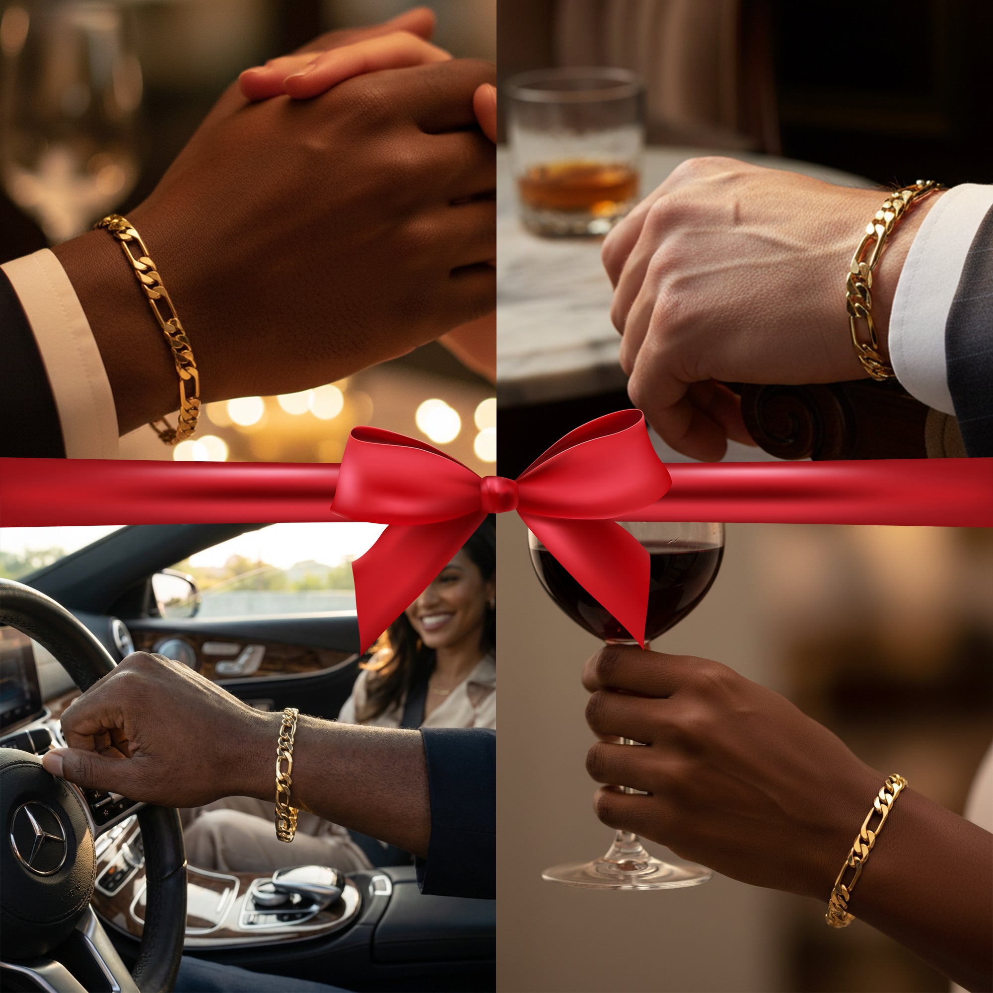 7MM / 8” Figaro Bracelet – Medium Fit-Bold, clean, and timeless