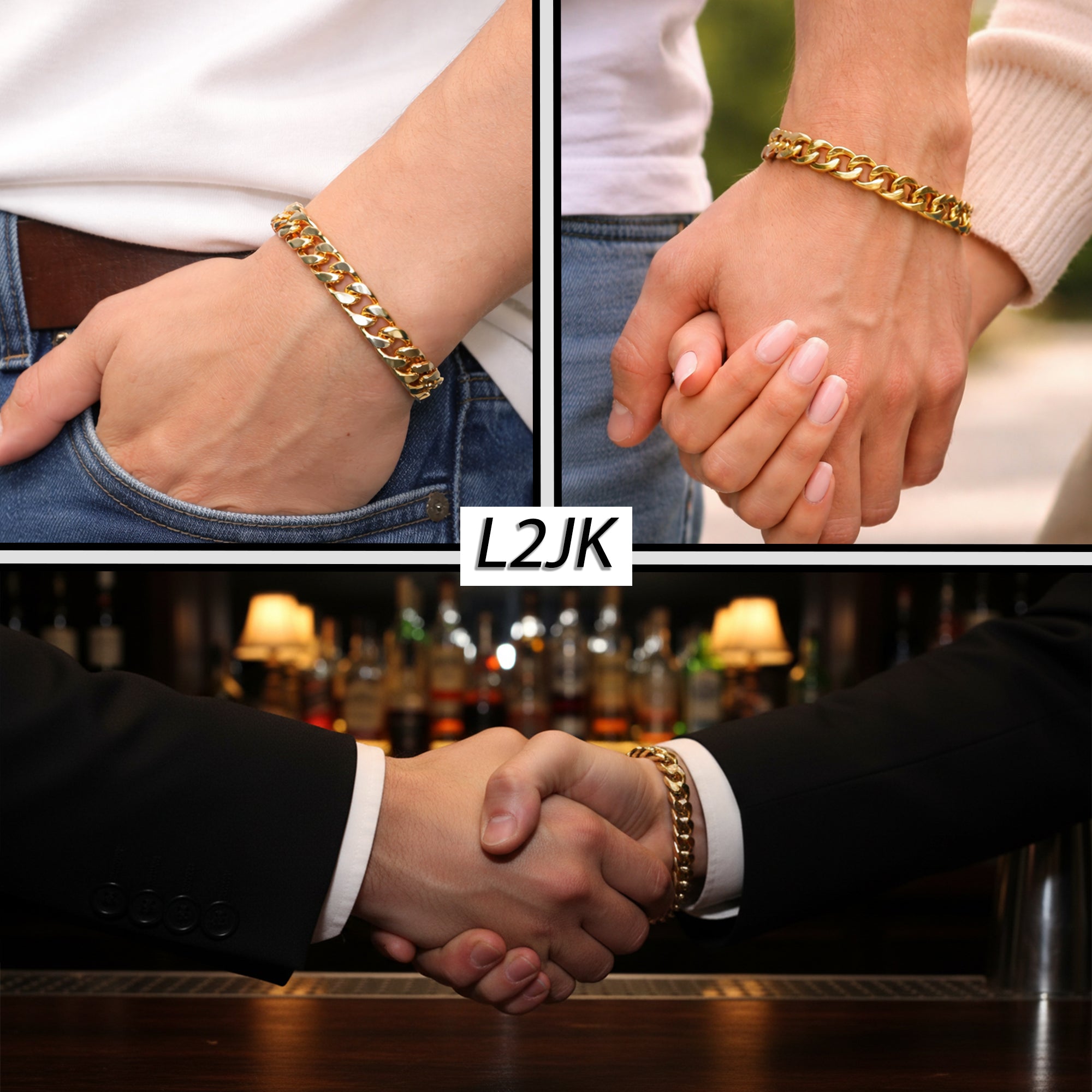14K Solid Cuban Link Bracelet 8.5" - 10mm Gold Plated